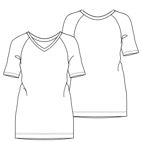 Moldes de confeccion para DAMA Tallas Grandes Camiseta larga 7333